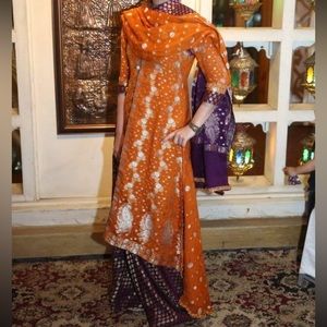 3-piece banarsi shalwar kameez.